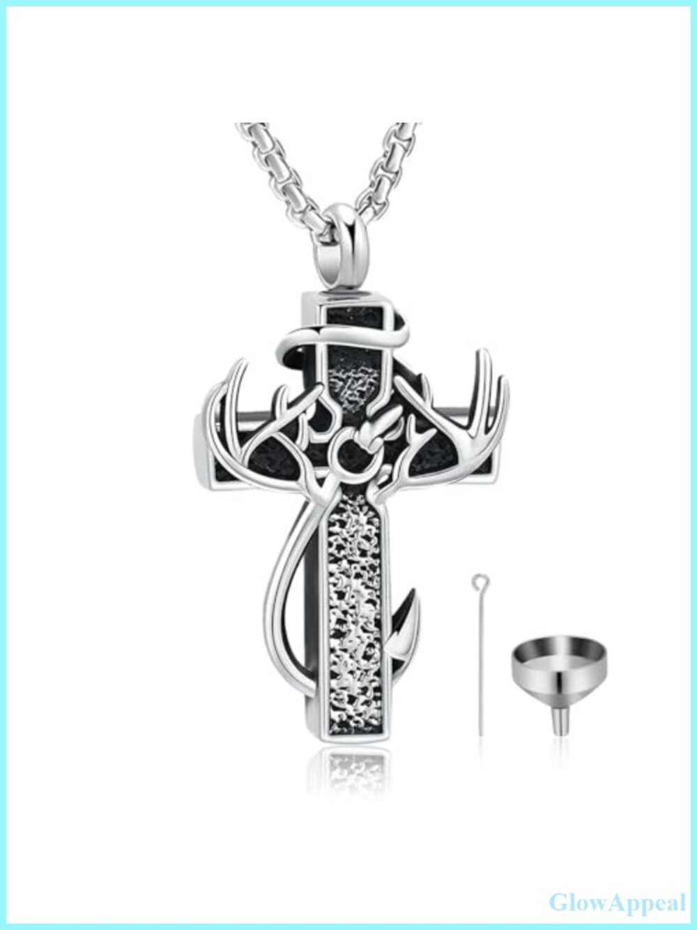 Cremation Urn Necklace Stainless Steel Memorial Keepsake Pendant for Ashes